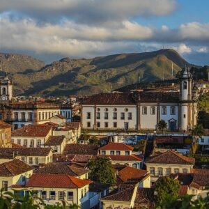 Imagem da cidade de Ouro Preto/MG vista de cima